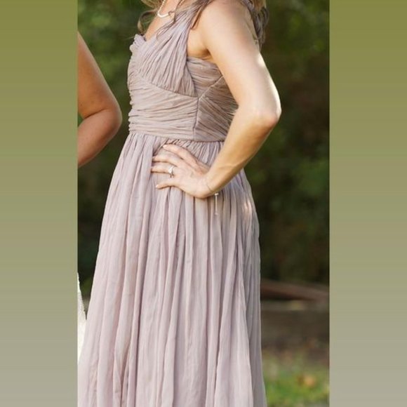 ASOS DESIGN one shoulder pleated maxi dress with dip back hem - Picture 5 of 5